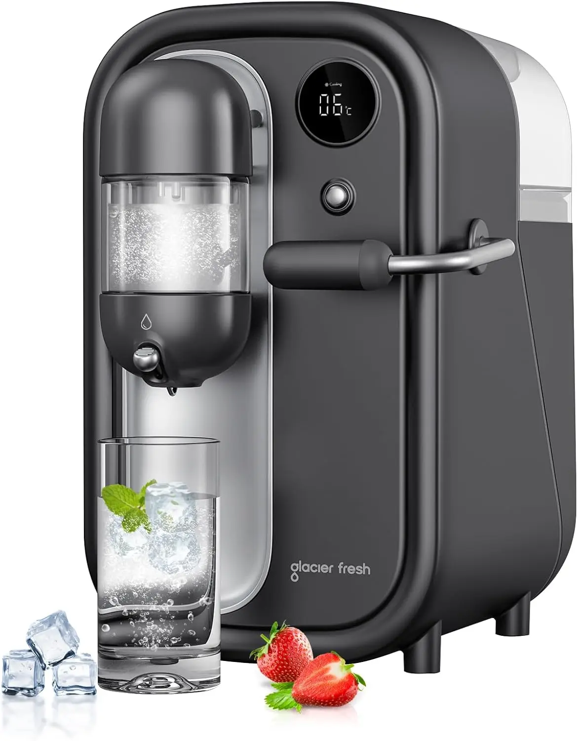 

GLACIER FRESH Newest Cold Soda Maker，Electric Carbonated Water Machine,North America's First Sparkling Water