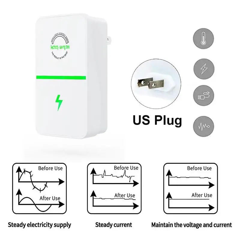 Pro Energy Saver Electricity Saving Box Household Office Device Electric Energy Saving Device Electric Us Plug 90v-250v 28kw