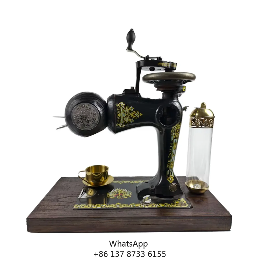 

Handmade Sewing Coffee Machine Metal Crafts, Lighting Arrangement