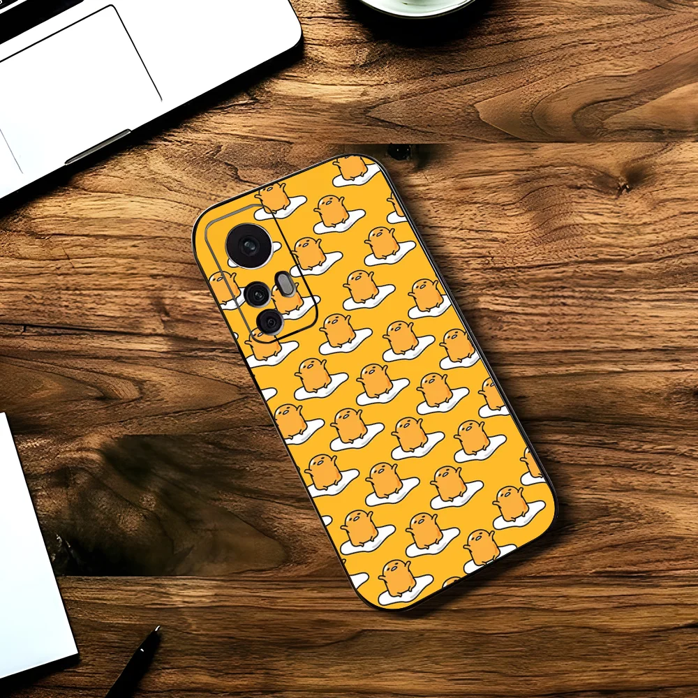 Cute G-Gudetama Phone Case For Xiaomi 11 Redmi Note 11 5G 8T 9A 9 10T Note8Pro Note9 12SUltra Black Case