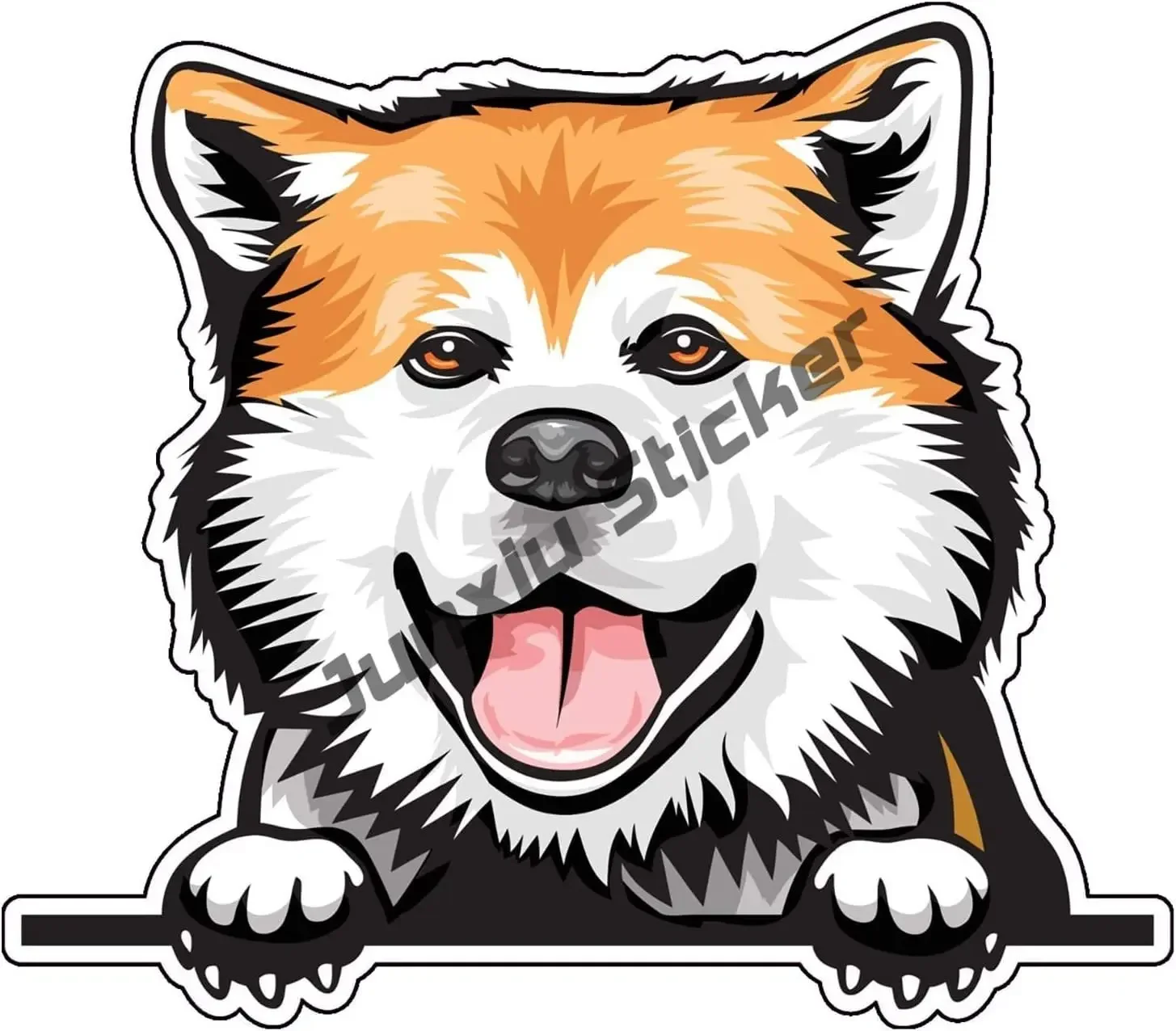 Cartoon Akita Sticker Smiling Akita Mom Shiba Kishu Akita Dogelon Mars Sticker Decal Dog Breed Bumper Sticker for Car Laptops