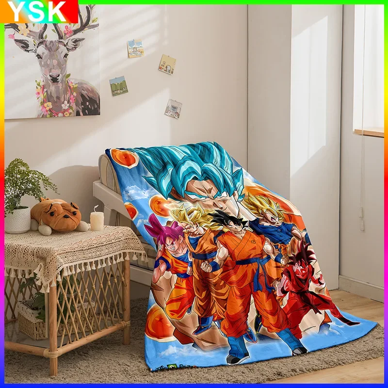 

New Japanese Manga Dragon Ball Series Flannel Blanket 3D Printed Sofa Blanket Thick Cover Blanket Wholesale
