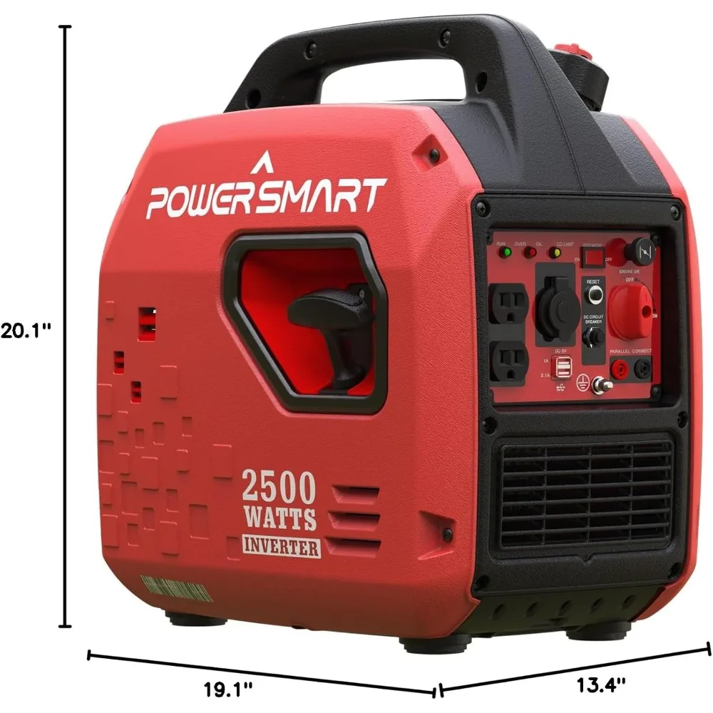 2500-Watt Gas Powered Portable Inverter Generator, Super Quiet for Camping, Tailgating, Home Emergency Use