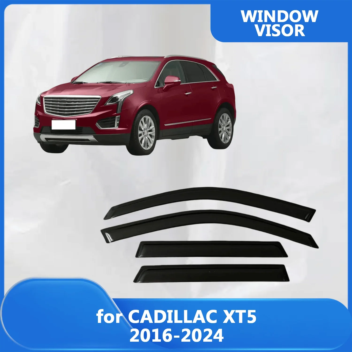 

Window Visor for CADILLAC XT5 2016 2017 2018 2019 2020 2021 2022 2023 2024 Weathershied Door Side Window Wind Sun Rain Guards