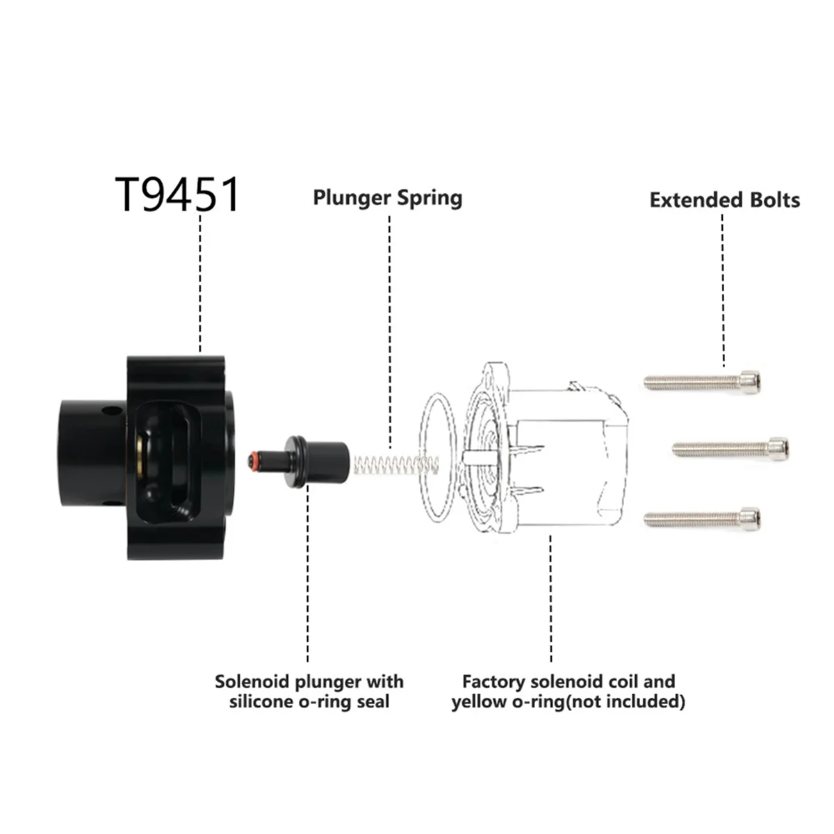 Ingenious Car TFSI Blow Off Valve Base T9451 Blow Off Valve VTA DV & Adapter for VW Audi 2.0T Car Modified PartsDurable