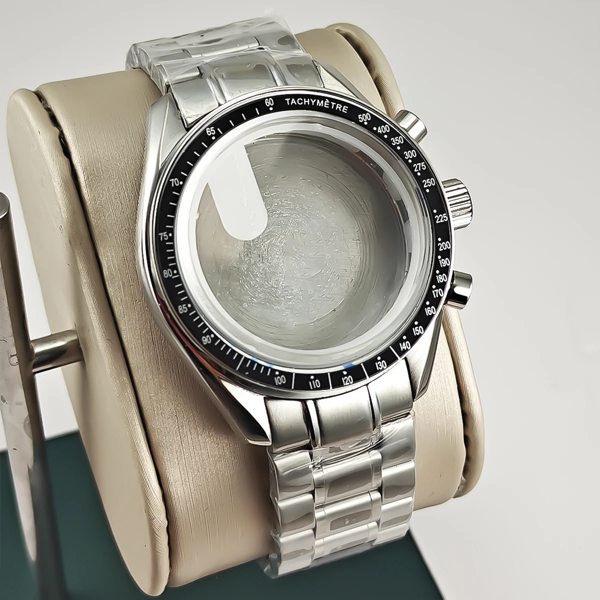 

40mm Stainless Steel Strap Shell Moon Back Cover Shell Fit For Vk63 64 Movement Shell Men's Watch Accessories