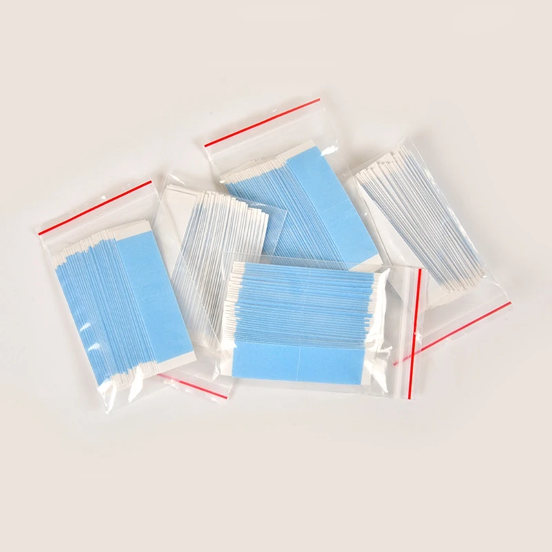Cinta de extensión adhesiva doble para pelucas, tiras de pelo súper fuertes, impermeable para tupé/pelucas de encaje, película adhesiva, 72 piezas por lote