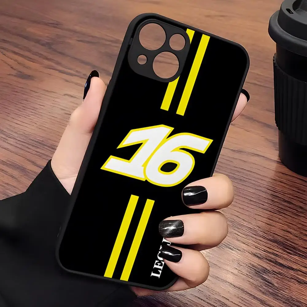 حافظة هاتف Charles Leclerc 16 شفافة غير لامعة لهاتف آيفون 16 15 ماكس 14 13 Mini 12 Pro 7 8 11 XR Xs X Plus غطاء خلفي