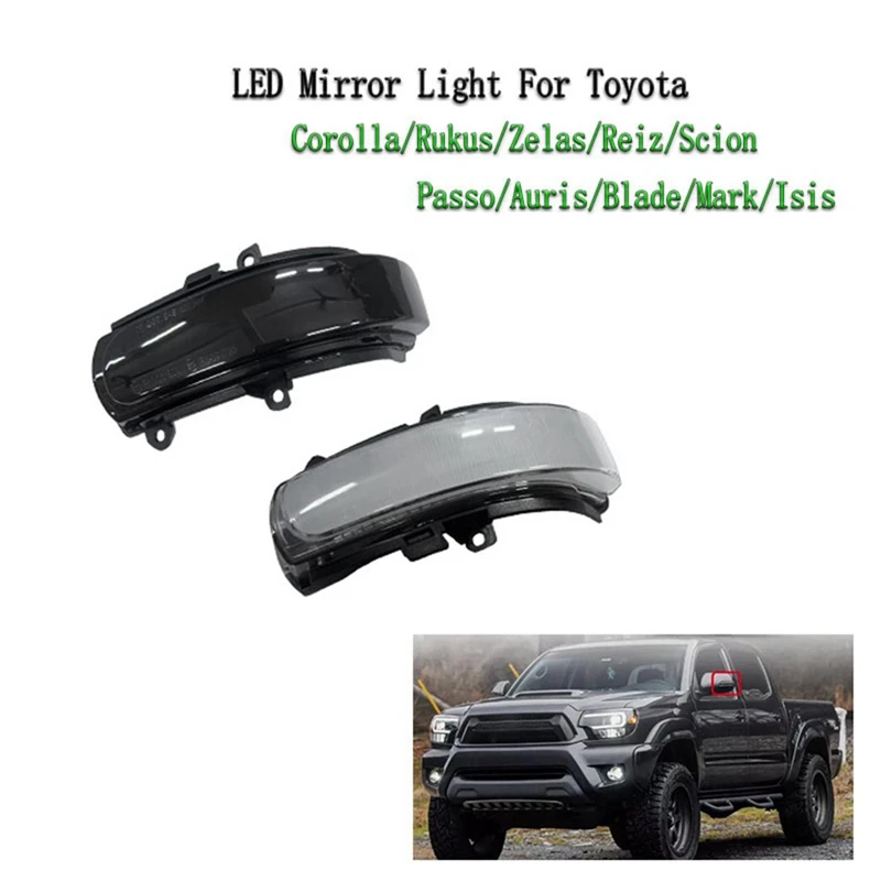 1Pair Rearview Mirror Turn Signal Light For Toyota Corolla Rukus Zelas Passo Auris Scion Side Mirror Indicator Lamp