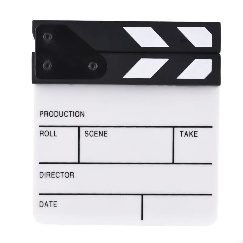 Acrylic Clapperboard 15x16.50CM Small Size for TV Film Movie Director Cut Action Scene Dryed Erase Clapper Board