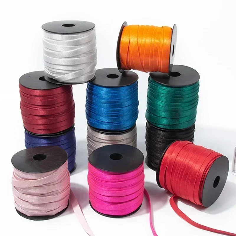 5/10/20M 6/8/10/15mm Elastic Band for Underwear Shoulder Straps Colored Polyester Rubber Bands Soft Belt Elasticity Webbing Trim