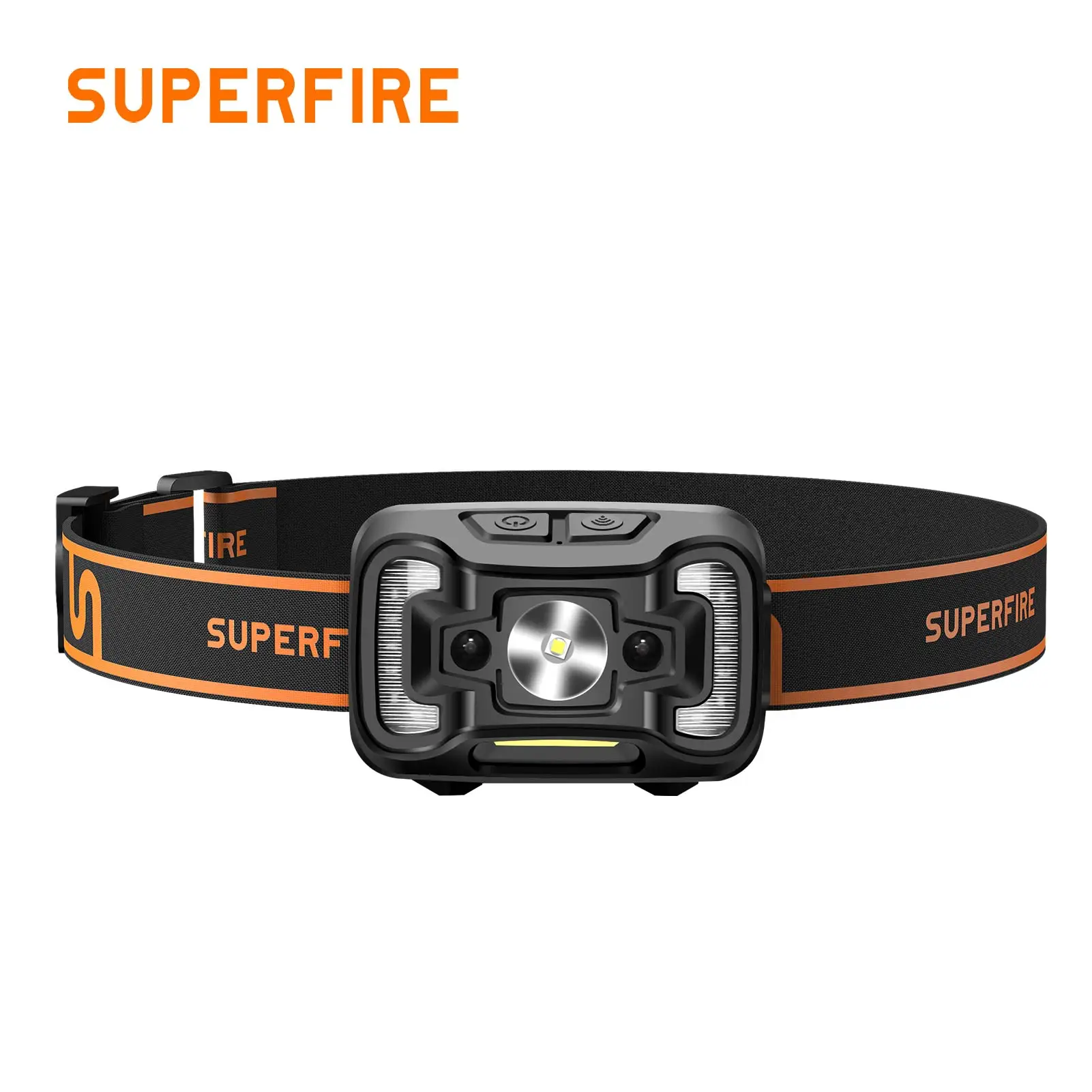 

SUPERFIRE HL16 Motion Sensor Headlamp USB Rechargeable COB Headlight 500 Lumens Ultra Bright LED Head Flashlight Built-in Batter