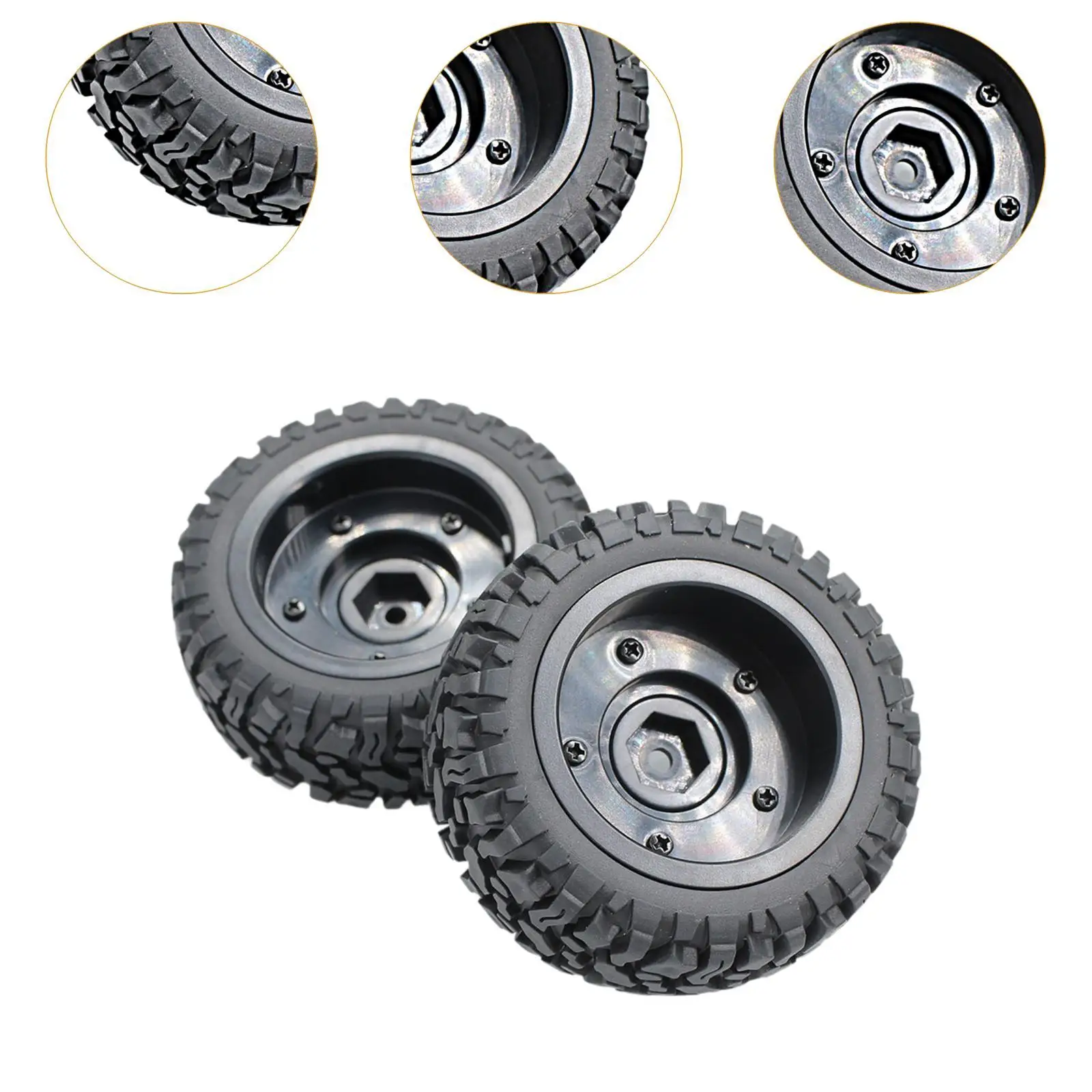 4x 1/12 1/14 1/16 RC Wheels and Tires Upgrade Parts for Wltoys 124008 124019