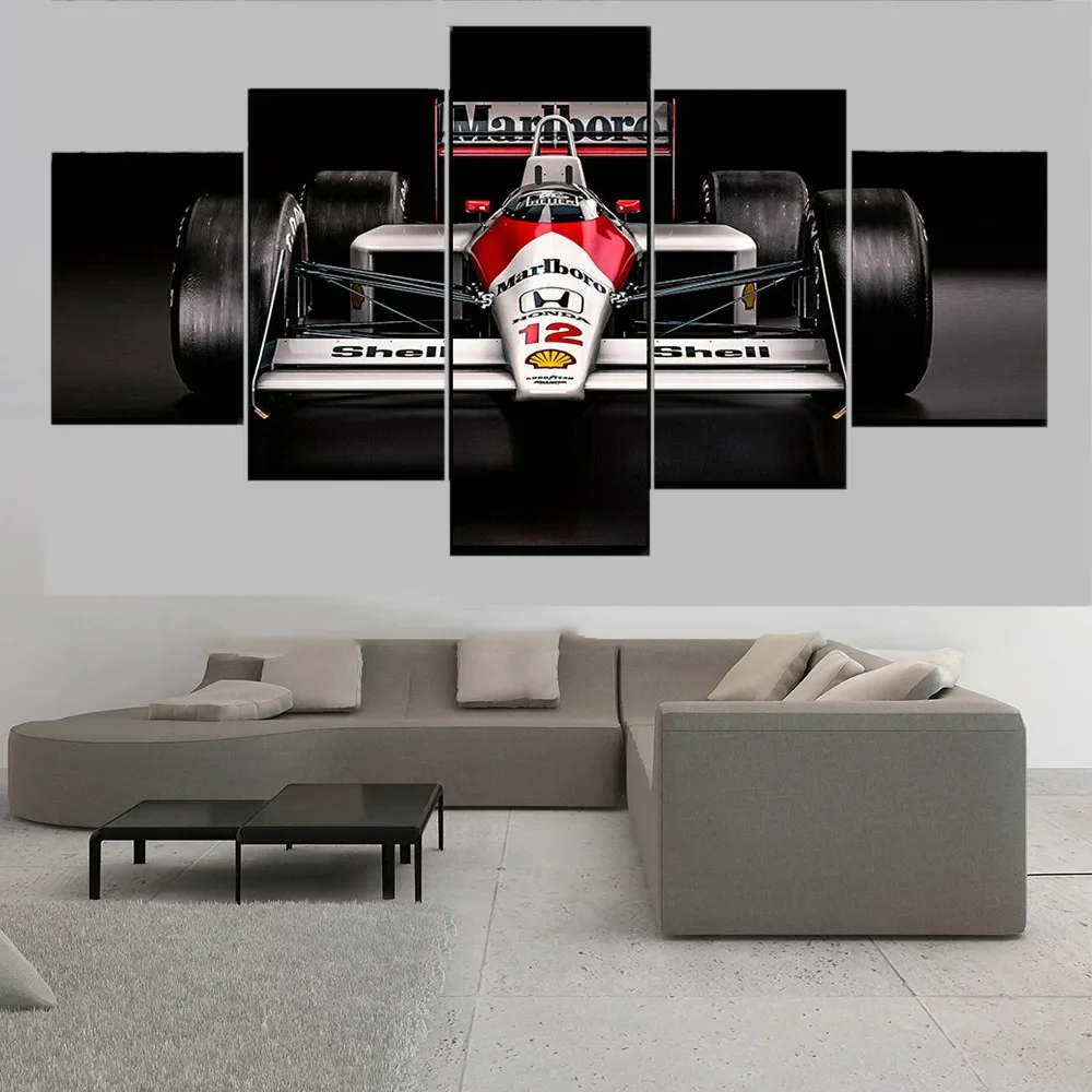 

Red Formula Racing Pentathlon Modern Home Decoration Living Room Background Wall Decoration Painting