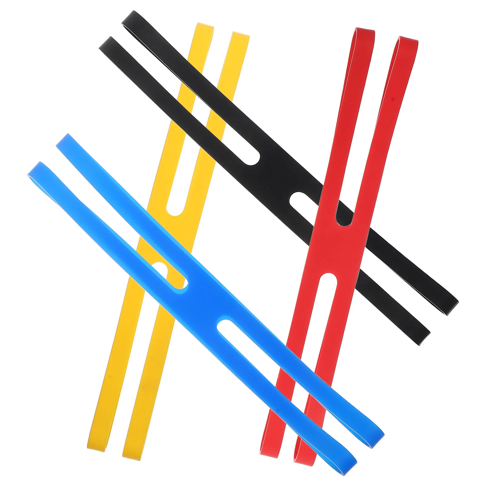 4Pcs Lunch Box Silicone Bands Portable Elastic Straps Reusable Fixing Bands Shape Tableware Organizer Travel Picnic Storage