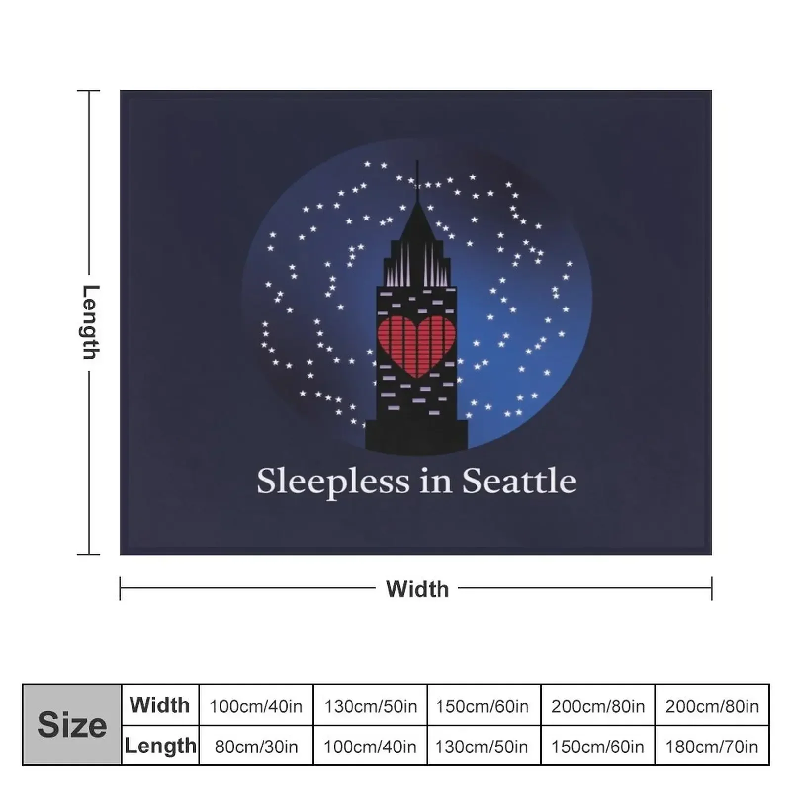 Sleepless in seattle Throw Blanket Bed Fashionable Luxury Brand Blankets