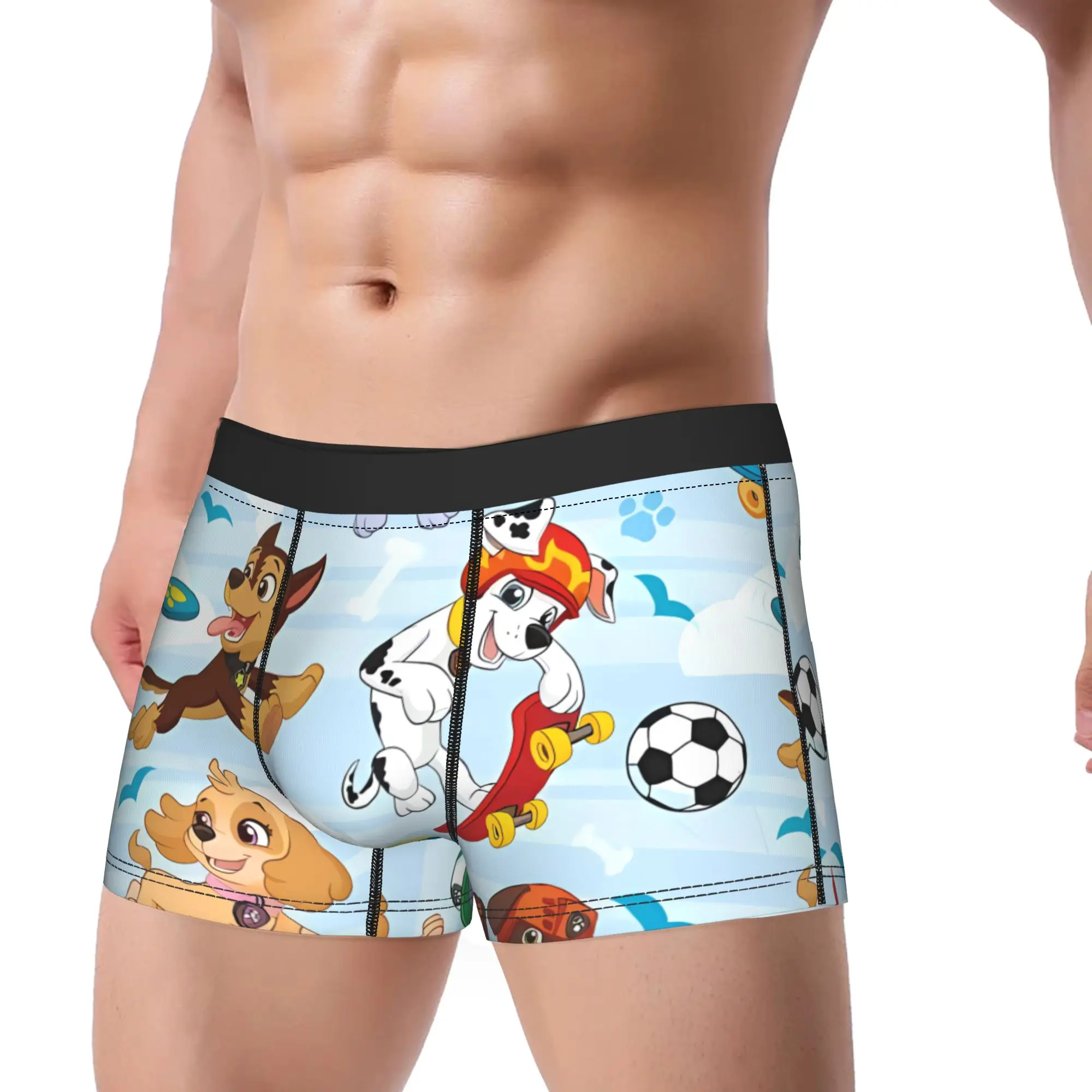 Cartoon Paw Dogs Patrols Underwear  Printing Boxer Shorts Hot Sale Male Underpants Comfortable Boxer Brief Gift Idea