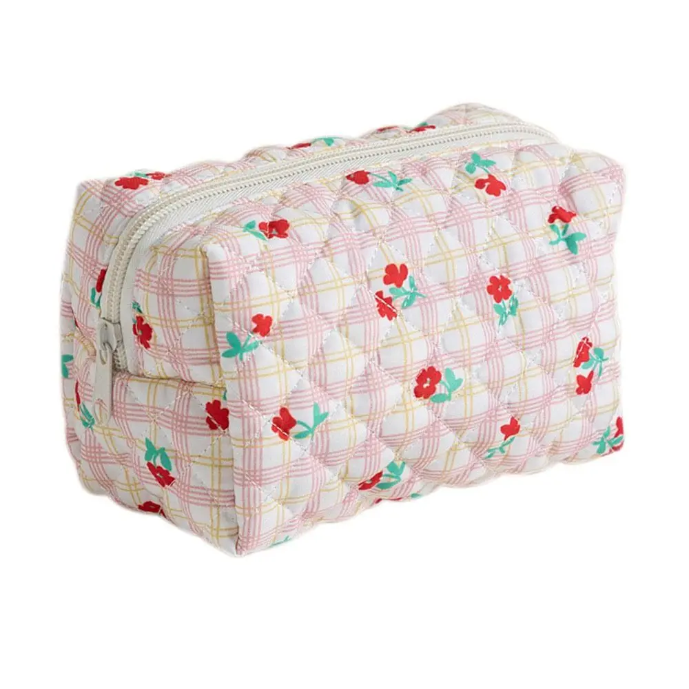 

Portable Flower Printed Cosmetic Bag Large Capacity Travel Organizer Toiletry Bag Makeup Bag