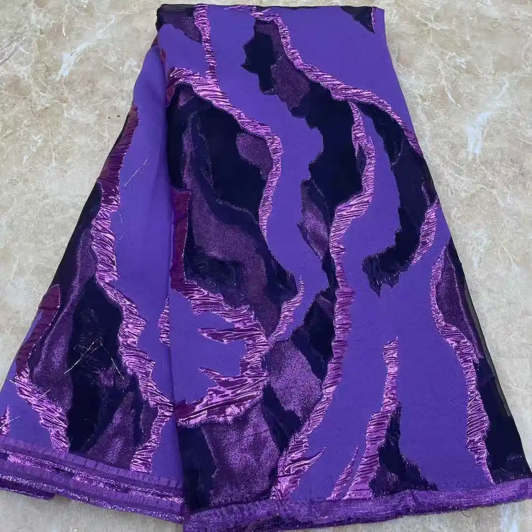 

Latest High Quality Brocade Jacquard African Nigerian Tulle Lace Fabric Organza Guipure Party Dress French Lace For Wedding Z781