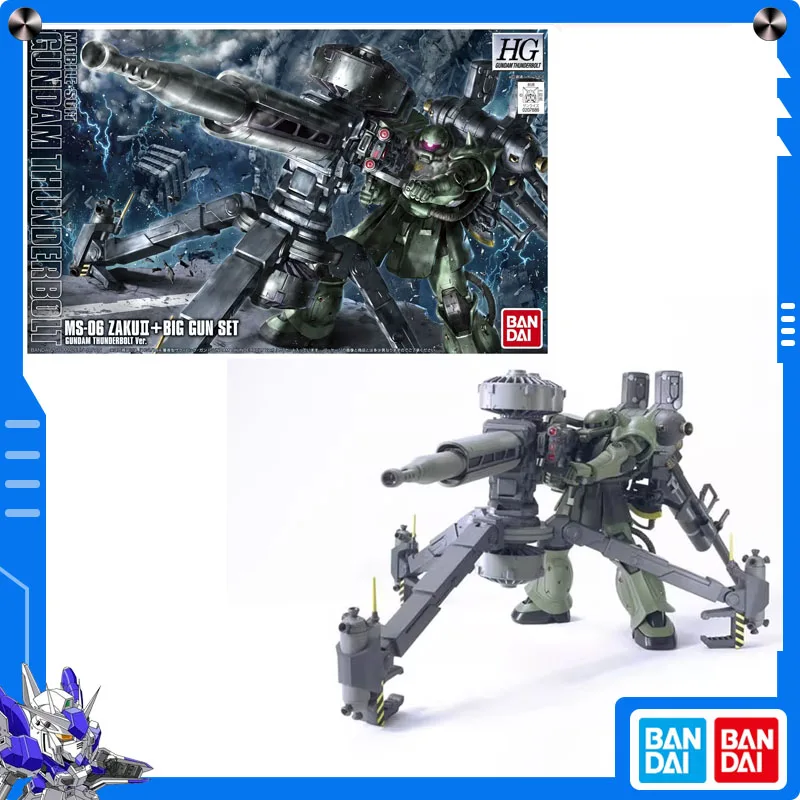 

Original Bandai 1/144 HG Zaku II + Big Gun (Gundam Thunderbolt Ver.) -- Anime Ver. Action Figure Assembly Model Collect Ornament