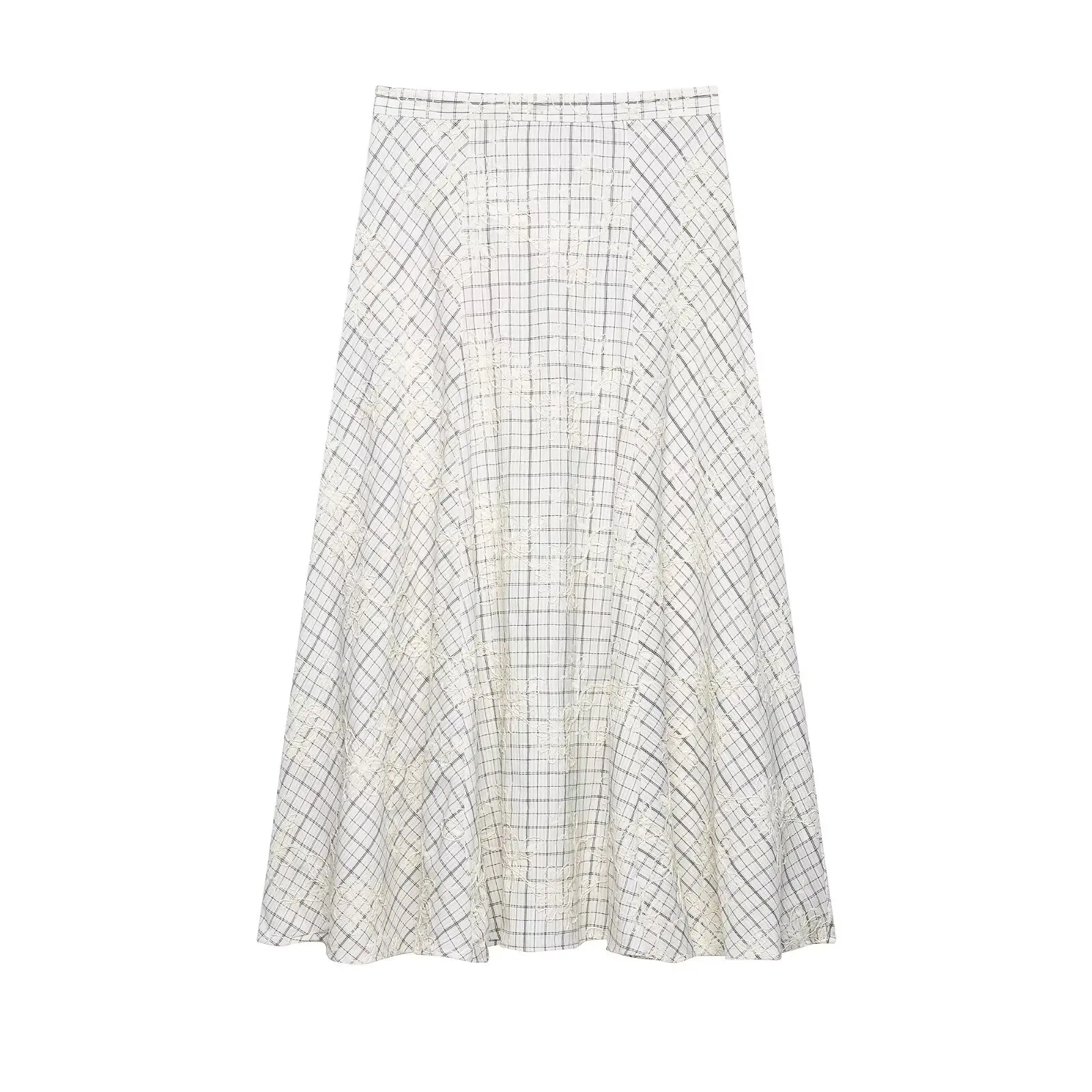 

Женская модная повседневная юбка-полусолнце в стиле ретро с кружевной подкладкой, уникальная длинная юбка для женщин, коллекция 2026 года