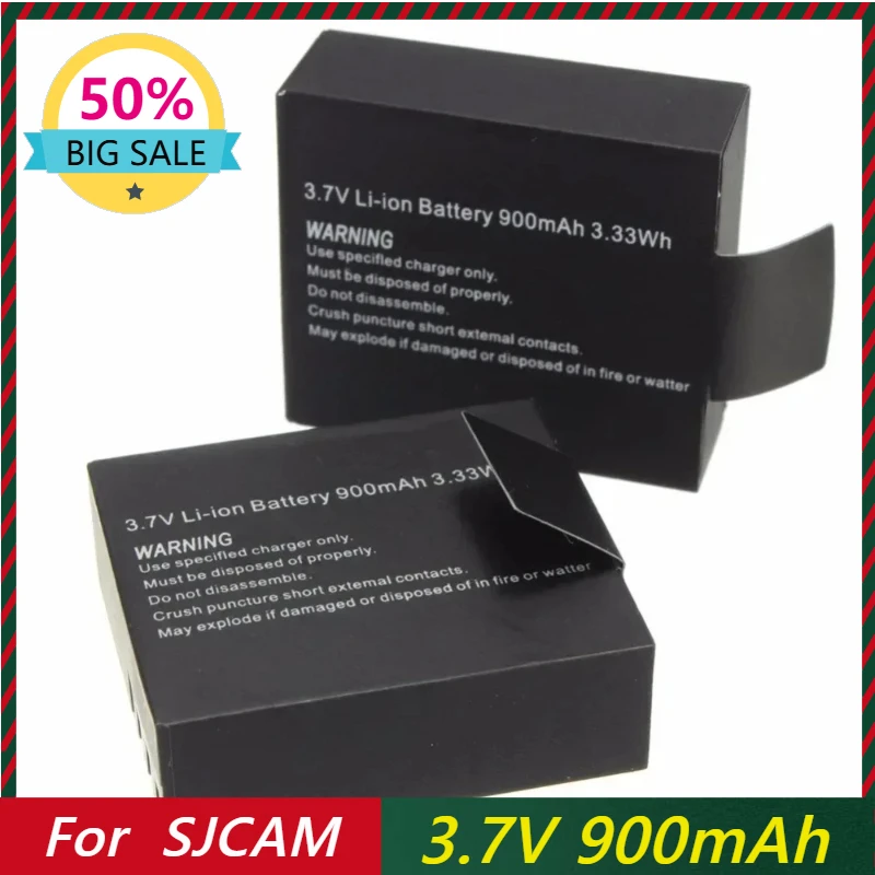 

3.7V 900mAh Digital Batteries for SJCAM SJ4000 WiFi SJ5000 WiFi SJ6000 WIFi M10 SJ5000x Sport Action Camera DV Battery