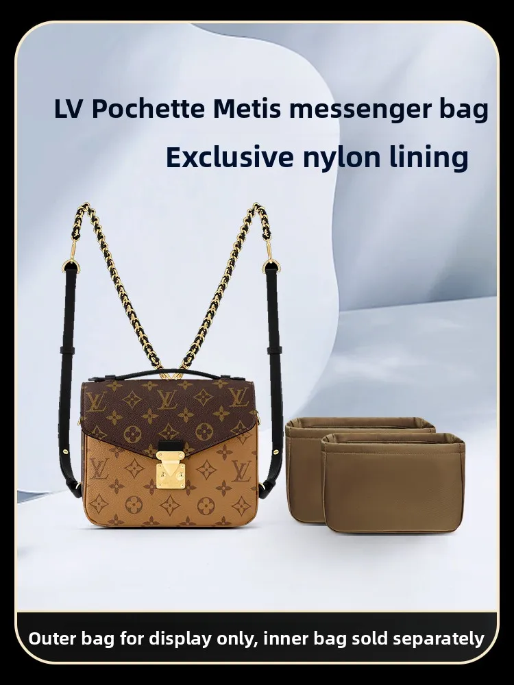 

Double oulder Bag Menger Nylon Double Inner ket Storage hette Metis Bapa Suitable for LV hette Metis