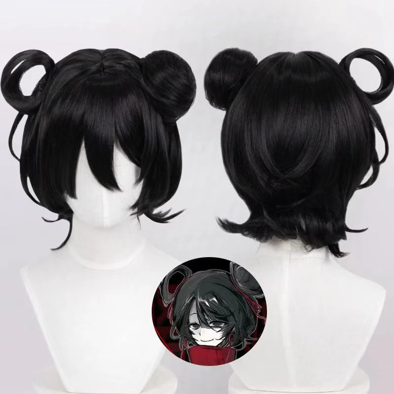 

Human Hair Seven Days of Horror Li Yuting Cosplay Wig Black Unisex Simulated Scalp High-temperature Silk Daily Wear Full Wigs