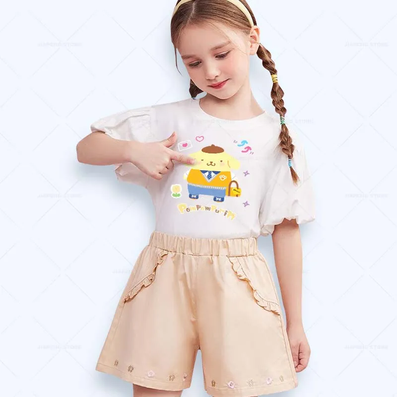 Cinnamoroll Cartoon Printed Stickers For Clothes Sanrio Cute Kuromi Patches Iron on Transfers On Kids Girl T-shirt Applique DIY