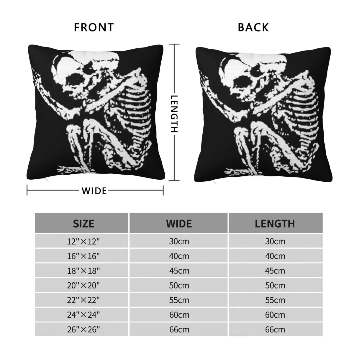 Cannibal Corpse Metal Skateboard Square Pillowcase Pillow Cover Cushion Zip Decorative Comfort Throw Pillow for Home Sofa