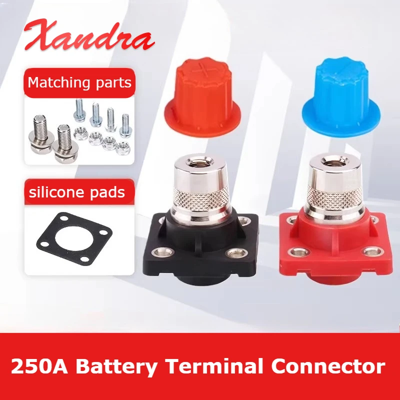 1pc 250A Battery Terminal Energy Storage Connector Parking Lead to Lithium 250A New Energy Forced Start Power Terminal Adapter