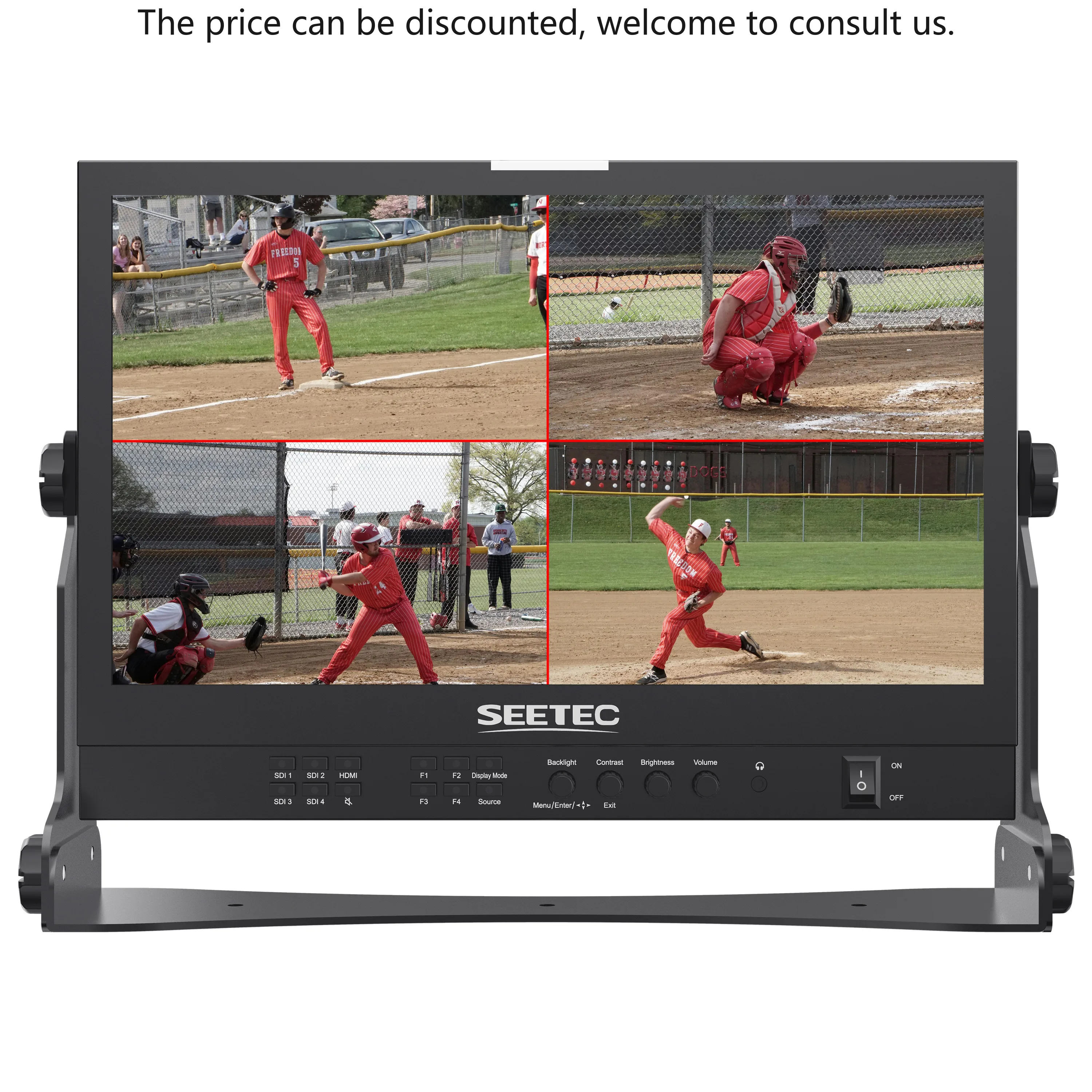 

SEETEC ATEM156S 15.6 Inch 3G-SDI HDMI Full HD 1920x1080 Multi-camera Broadcast Monitor With Quad Spilt