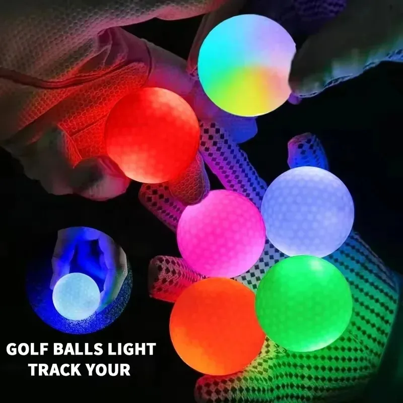 Glow Golf Balls for Night Practice, Long-lasting and Reusable. Light-up Balls, Flashing Balls, Perfect for The Driving Range.