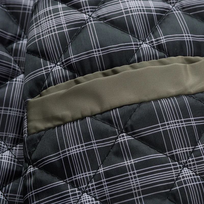 Men's Large-Sized Winter Jacket Stand-Up Collar Thick Cotton Mid-Length Business Casual Fit