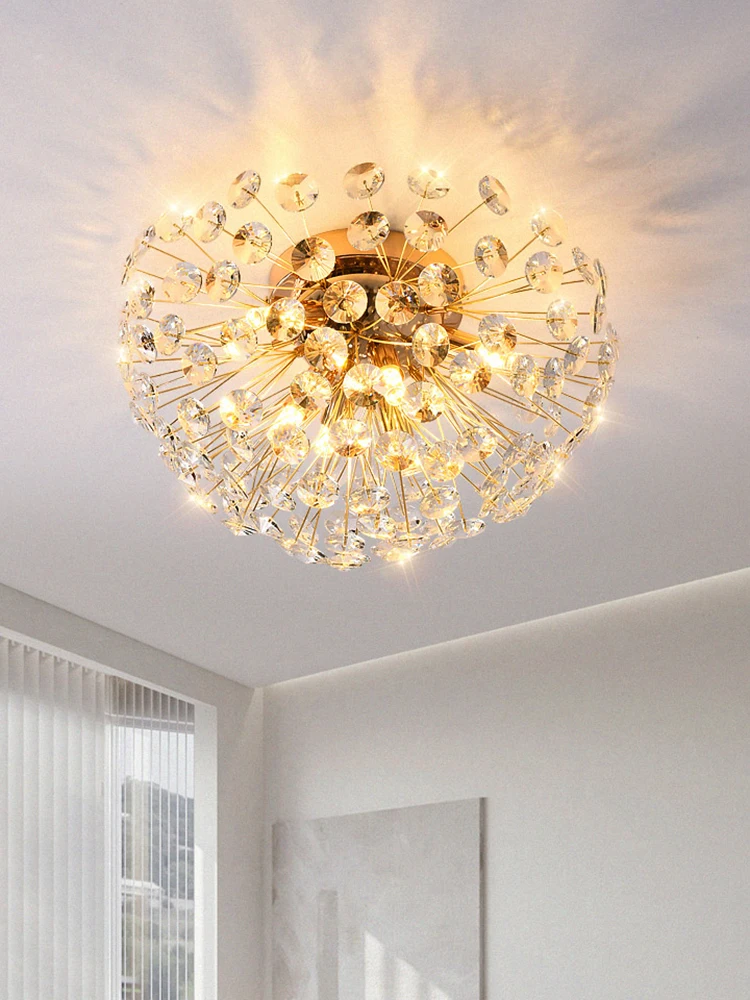 Dandelion Crystal Ceiling Light 2023 New Style Living Room, Bedroom, Study Decoration Light Creative Sun Flower LED Light