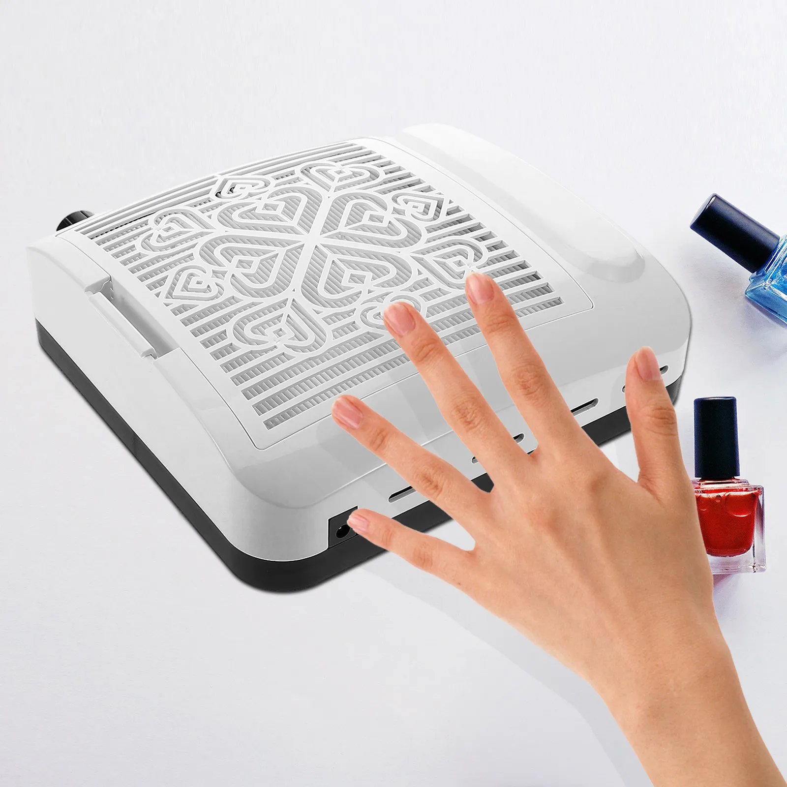 

Пылесос для маникюра 100 Вт, электрический пылесборник для ногтей с мощным вентилятором и фильтрами, профессиональный для маникюра и педикюра