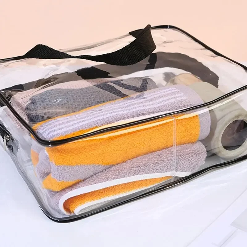 3Pcs Set Transparent Toiletry Bags Large Capacity Stroller Bag Travel Organizer Storage Pouch Makeup Cosmetics Bag Multifunction