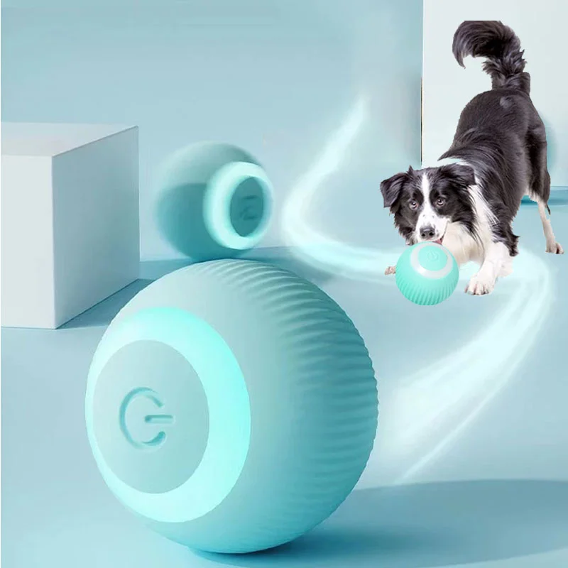 2023 NEW Electric Dog Toys Smart Puppy Ball Toys For Cat Small Dogs Funny Auto Rolling Ball Self-moving Puppy Games Toys Pe