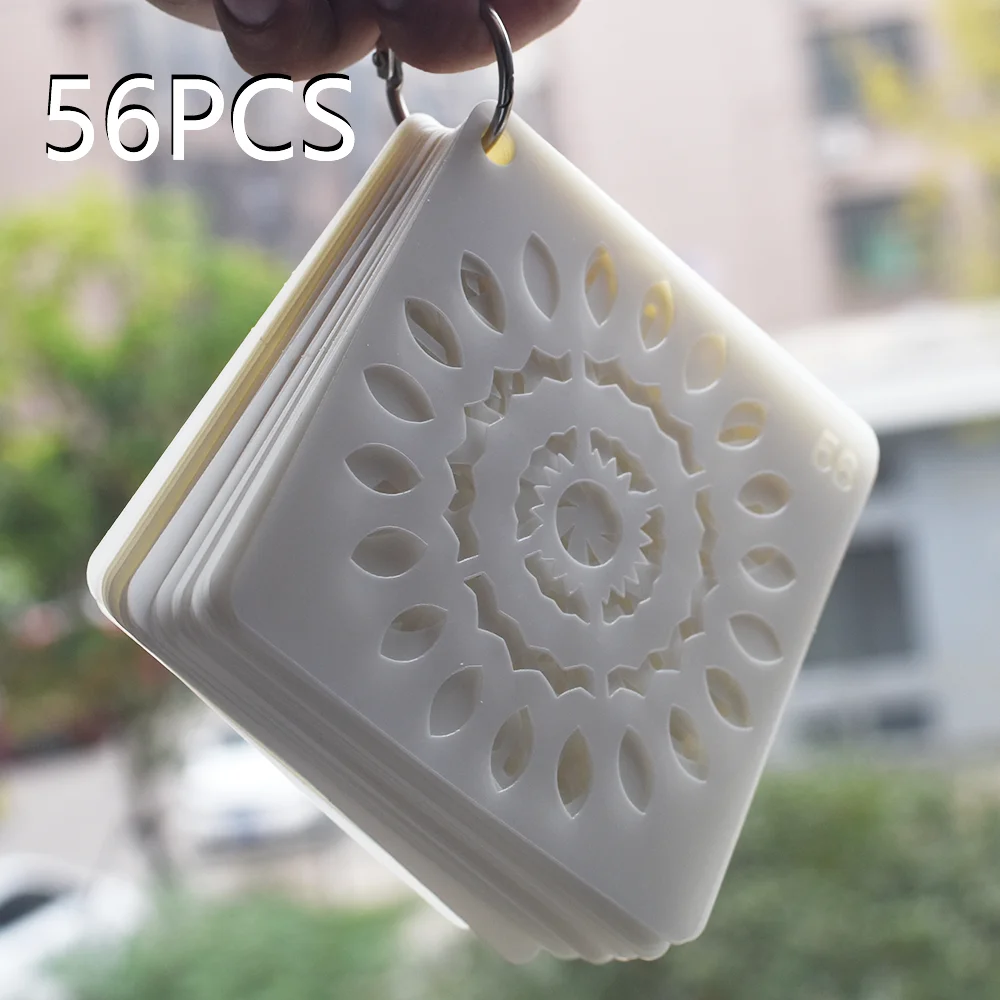56pcs Hollow Flower & Mandala Design, Art Painting Stencils, -Reusable & Washable PET Plastic Templates for Painting Rocks Wood
