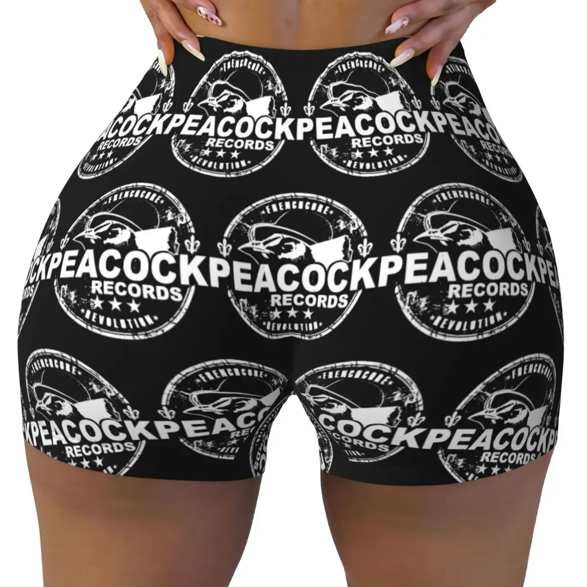 Custom Dr.Peacock Women Gym Workout Running Shorts Athletic Volleyball Biker Yoga Shorts