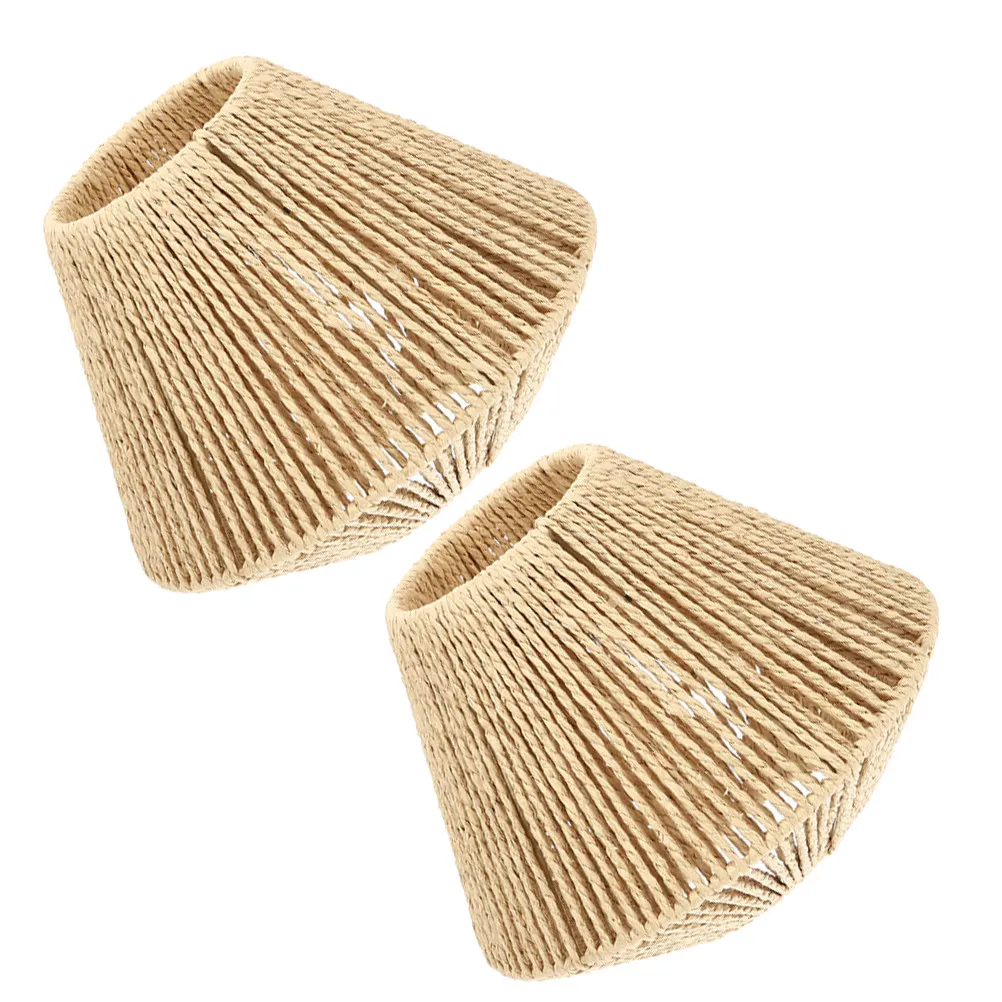 2pcs-retro-lamp-shade-woven-faux-rattan-paper-rope-pendant-light-cover-for-restaurant-tea-room-hot-pot-shop-decor-boho-hanging