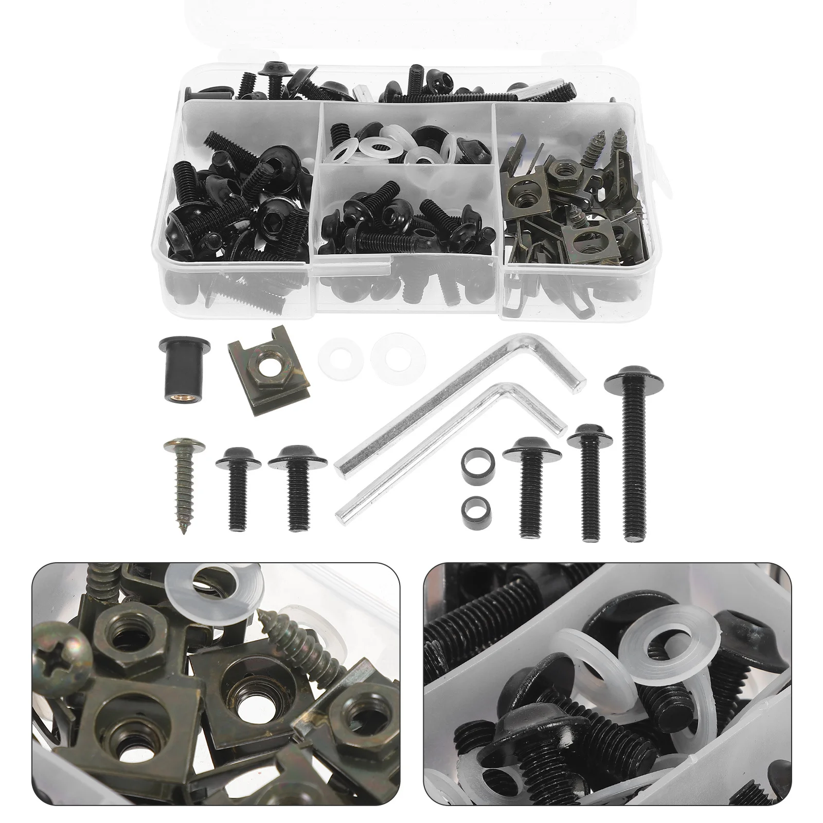 

1 set 1 Set Motorcycle Windscreen Bolt Kit Metric Bolts Nuts Screws Washers Universal Fit For Fairing Modification Universal