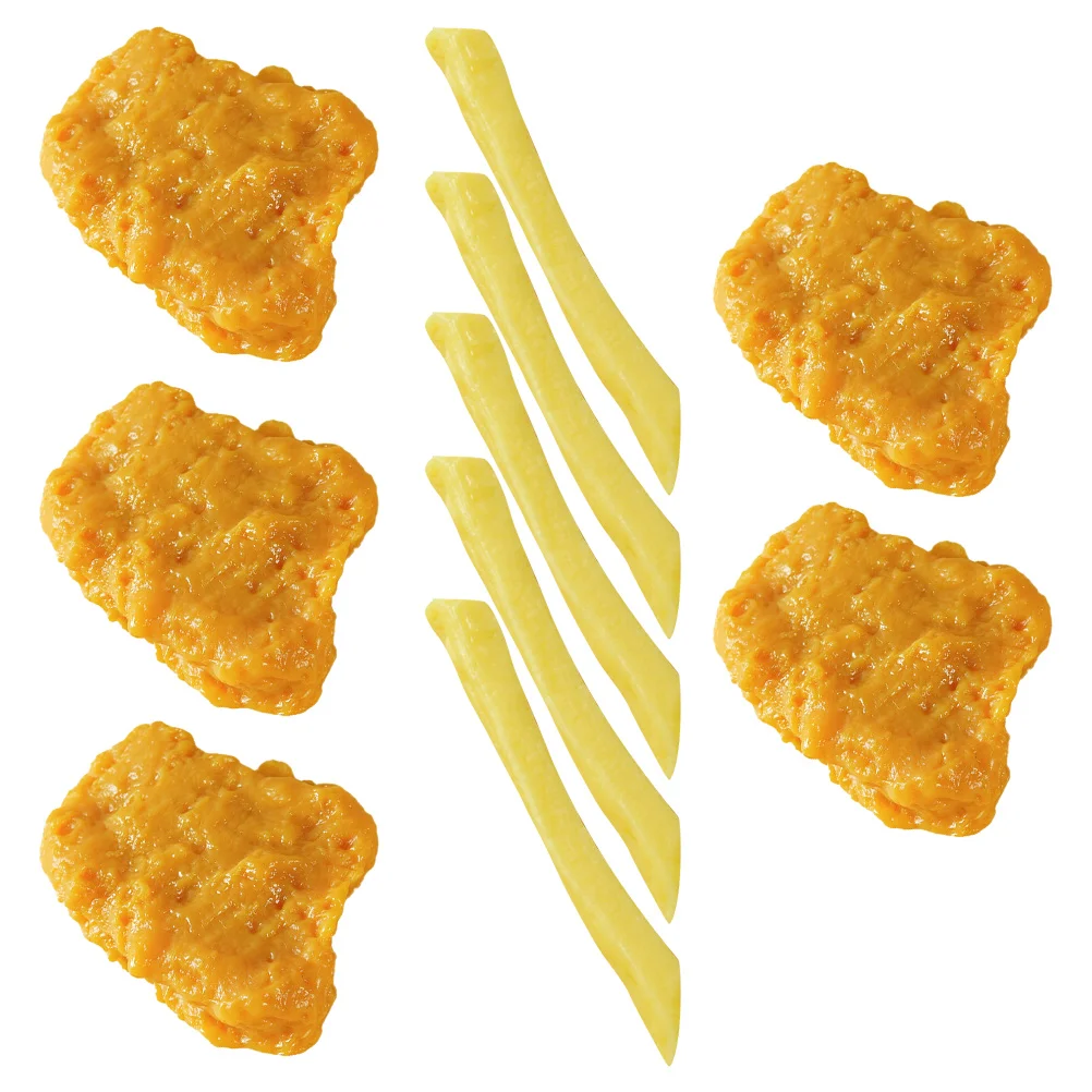 Fake Chicken Nuggets and French Fries Simulated Food Model Artificial Imitated Student