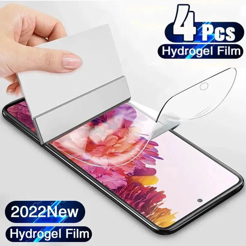 4PCS Hydrogel Film Full Cover For Samsung Galaxy A50 A51 A52 A53 A70 A71 A72 A73 A12 A21S A52S A33 A54 A20 A40 Screen Protector