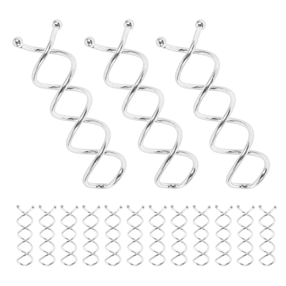 30Pcs Spiral Hair Pins Metal Bun Twist Styling Tools Non Scratch Rounded Tip Spiral Bun Clips for Messy Buns Hair Styling