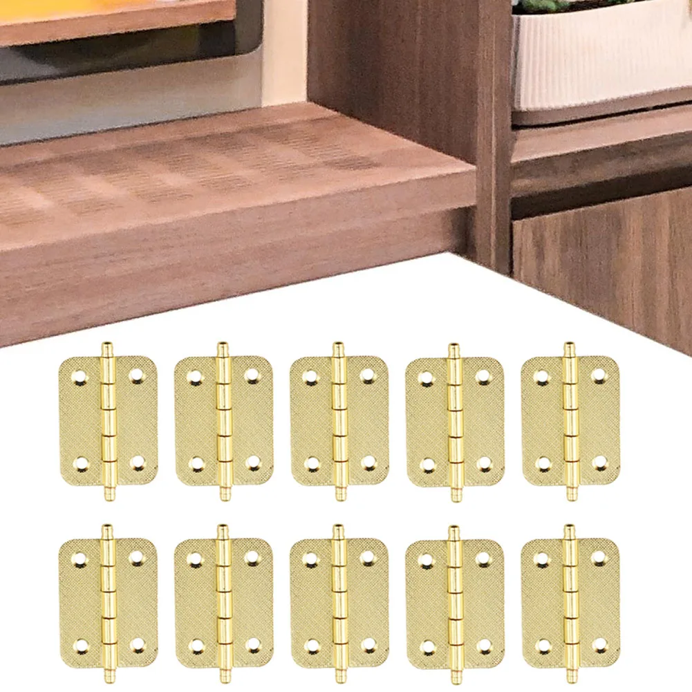 

Zinc Alloy Door Hinges Gold Mini Hinges Easy Install Retro Design For Doors Cabinets Windows And Toolboxes 4.7x2.9cm