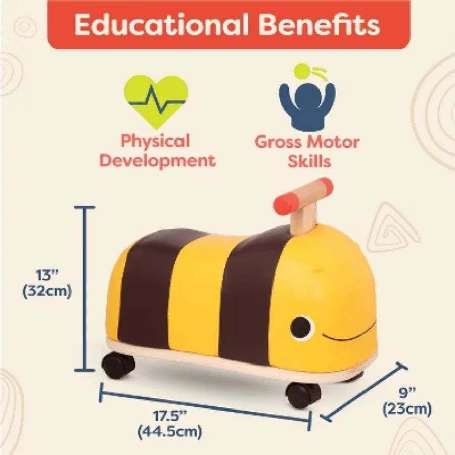 لعبة ركوب النحل الخشبية، ركوب على الألعاب، ركوب النحل مصنوعة من الخشب الطبيعي