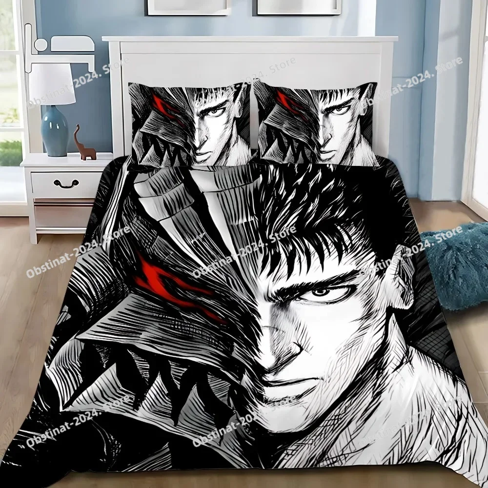 

Anime Duvet Cover Pillowcase Bedding Set Adult Boy B-Berserks Girl Bedroom Decoration Children Gift Single Double Large Size