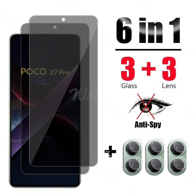 

Anti Spy Screen Protector For Xiaomi POCO X7 Pro Glass POCO X7 Pro Glass Privacy Peep Film POCO X7 Pro Tempered Glass Film