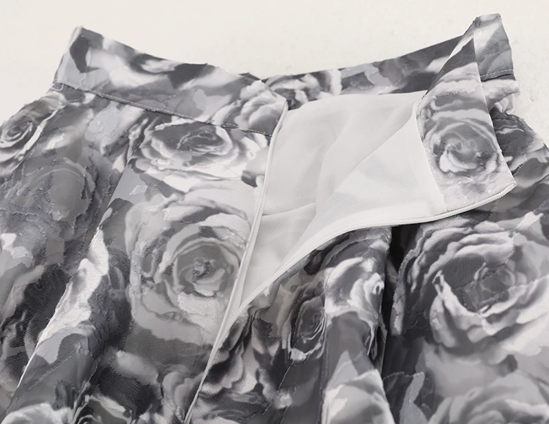 Women's Runway Fashion Spring Summer Designer Print Organza Skirt Female Autumn Winter High Waist Basic A-line Skirt TB877